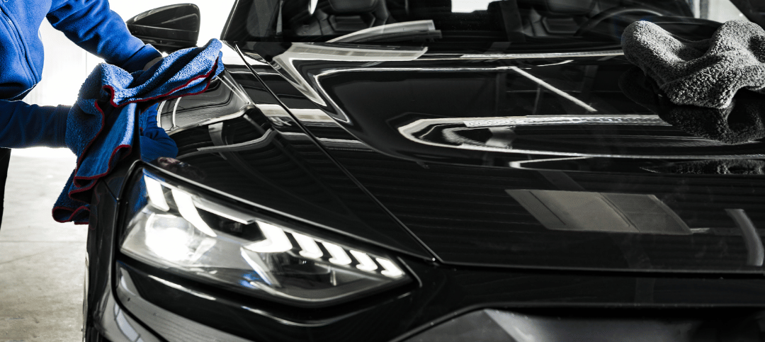 Interior deep cleaning with foam wash mini sedan